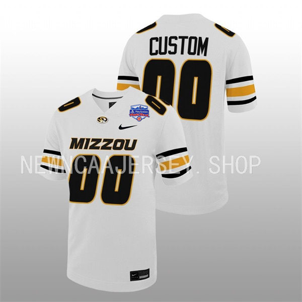  Mens Youth Missouri Tigers Custom Nike 2022 White College Football Game Jersey 