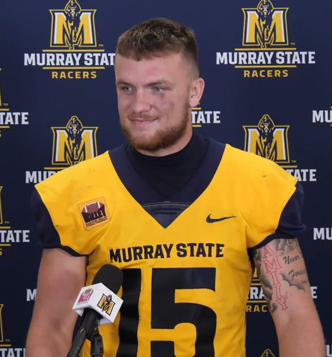  Mens Youth Murray State Racers Custom 2023 Gold Football Game Jersey 