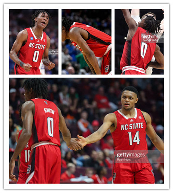  Mens Youth NC State Wolfpack Custom Adidas Red 2022-23 Basketball Game Jersey 