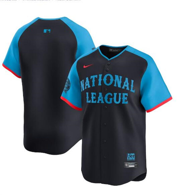  Mens Youth National League Nike 2024 MLB All-Star Game Limited Black Jersey - Navy 