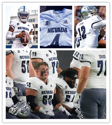  Mens Youth Nevada Wolf Pack Custom Adidas 2020 White Football Jersey 