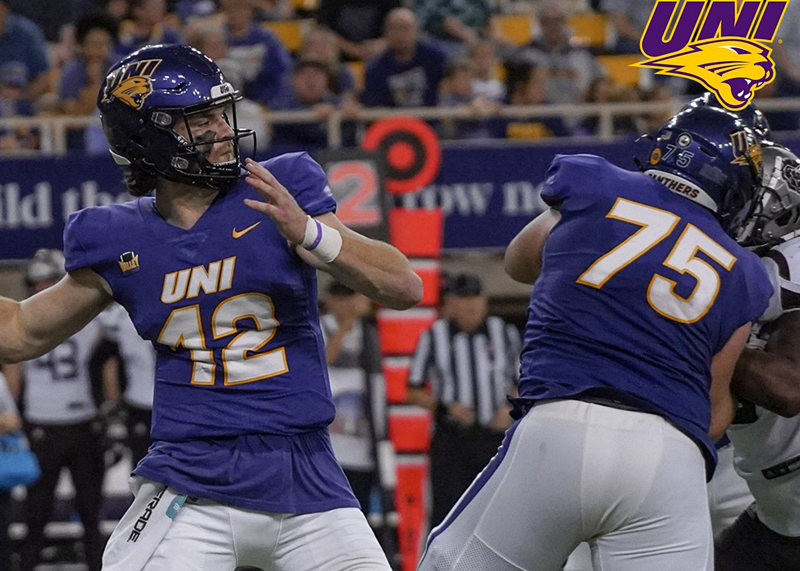  Mens Youth Northern Iowa Panthers Custom Nike 2022 Purple College Football Game Jersey 