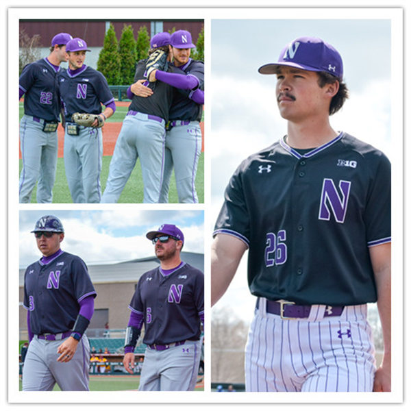  Mens Youth Northwestern Wildcats Custom 2021 Black N Baseball Game Jersey 