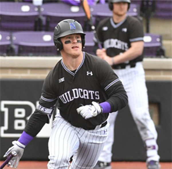  Mens Youth Northwestern Wildcats Custom 2021 Black Wildcats Baseball Game Jersey 