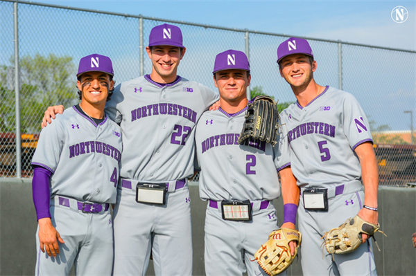  Mens Youth Northwestern Wildcats Custom 2021 Gray Wildcats Baseball Game Jersey 