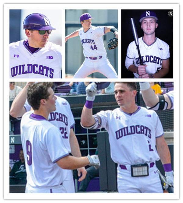  Mens Youth Northwestern Wildcats Custom 2021 White Wildcats Baseball Game Jersey 