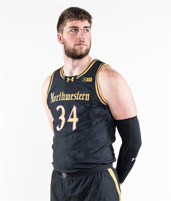  Mens Youth Northwestern Wildcats Custom 2023 Black Basketball Game Jersey 