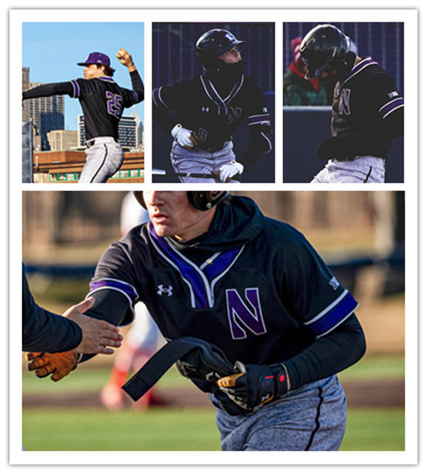  Mens Youth Northwestern Wildcats Custom 2023 Black Pullover Baseball Game Jersey 