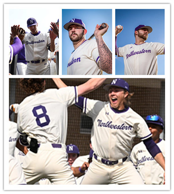  Mens Youth Northwestern Wildcats Custom 2023 Cream Baseball Game Jersey 
