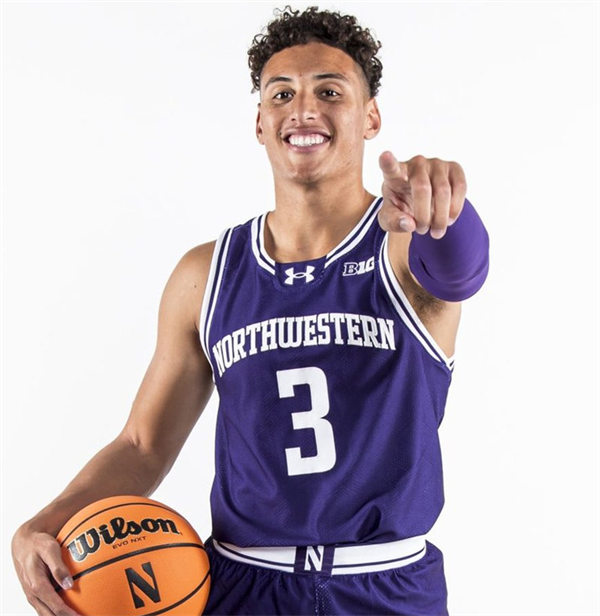  Mens Youth Northwestern Wildcats Custom 2023 Purple Basketball Game Jersey 