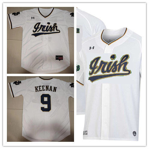  Mens Youth Notre Dame Fighting Irish Custom 2024 White Baseball Game Jersey 