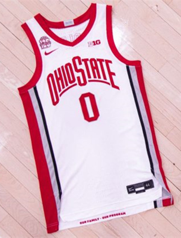  Mens Youth Ohio State Buckeyes Custom 2023 White Home 125TH anniversary Jersey 