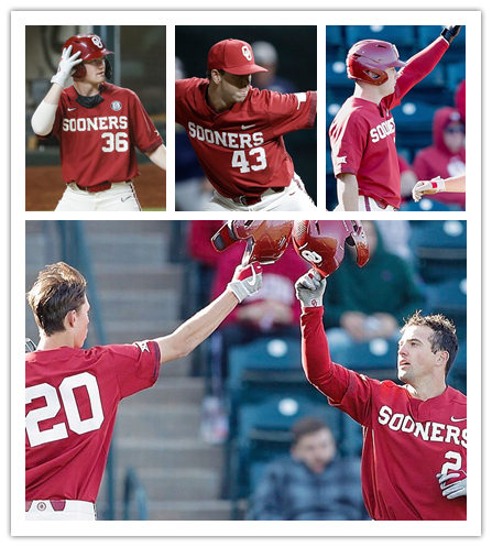  Mens Youth Oklahoma Sooners Custom Nike Crimson Pullover Sooners College Baseball Game Jersey 