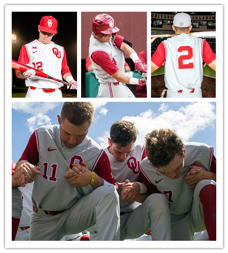  Mens Youth Oklahoma Sooners Custom Nike Gray College Baseball Vest Jersey 