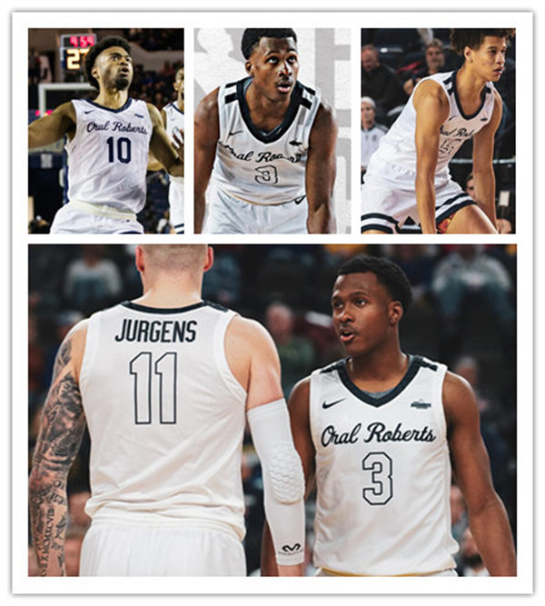  Mens Youth Oral Roberts Golden Eagles Custom Nike White 2023 College Basketball Game Jersey  