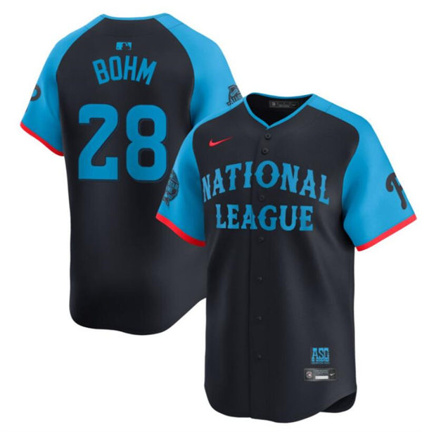  Mens Youth Philadelphia Phillies #28 Alec Bohm National League Nike 2024 MLB All-Star Game Limited Jersey - Navy 
