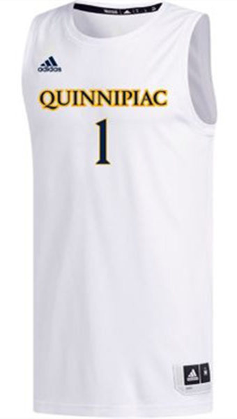  Mens Youth Quinnipiac Bobcats Custom White College Basketball Swingman Jersey 
