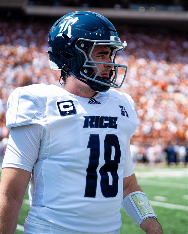  Mens Youth Rice Owls Custom White College Football Game Jersey 