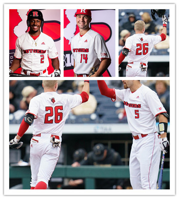  Mens Youth Rutgers Scarlet Knights Custom 2023 Adidas White Rutgers Baseball Game Jersey 