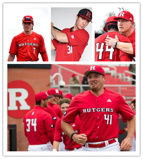  Mens Youth Rutgers Scarlet Knights Custom 2023 Scarlet Rutgers Baseball Game Jersey 
