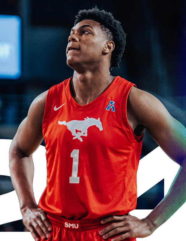  Mens Youth SMU Mustangs Custom Nike Red Team Logo Basketball Game Jersey 