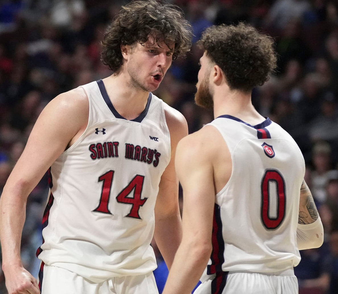  Mens Youth Saint Mary's Gaels Custom 2022-23 white College Basketball Game Jersey 