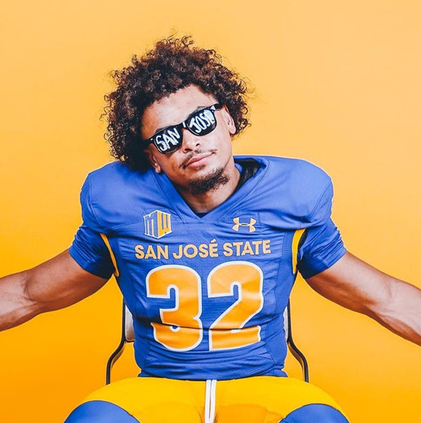  Mens Youth San Jose State Spartans 2023 Blue College Football Game Jersey 