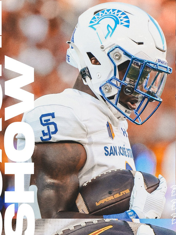  Mens Youth San Jose State Spartans 2023 White College Football Game Jersey 