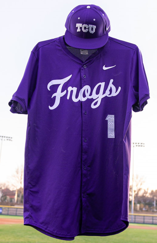  Mens Youth TCU Horned Frogs Custom Nike 2024 Purple Baseball Game Jersey 