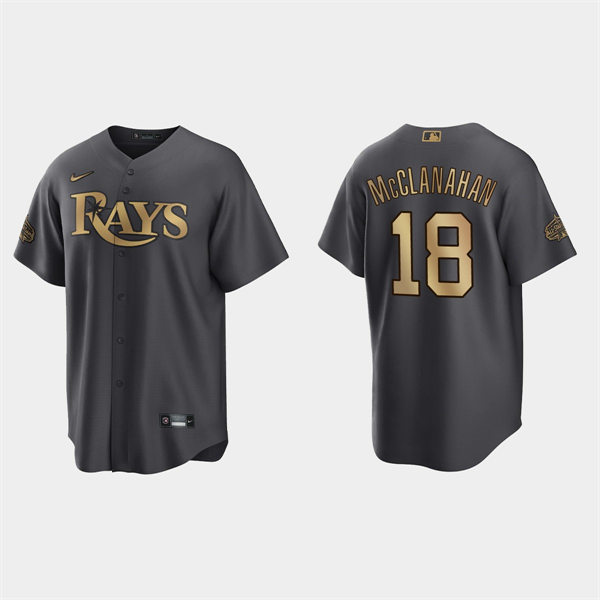  Mens Youth Tampa Bay Rays Shane McClanahan 2022 MLB All-Star Game Jersey - Charcoal 