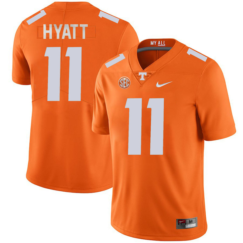  Mens Youth Tennessee Volunteers #11 Jalin Hyatt Nike Orange College Football Game Jersey 