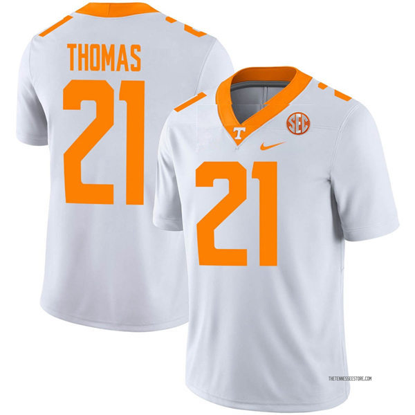  Mens Youth Tennessee Volunteers #21 Omari Thomas Nike White College Football Game Jersey 