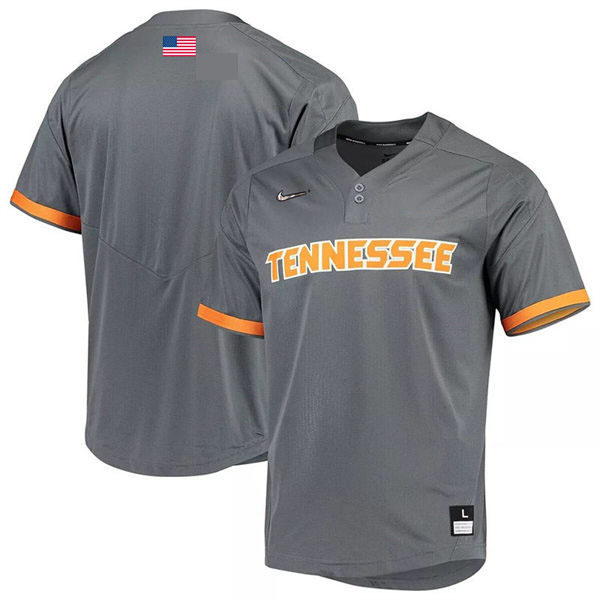  Mens Youth Tennessee Volunteers Blank 2022 Diamond Nike Charcoal two-Button Pullover Baseball Game Jersey 
