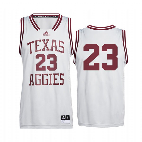  Mens Youth Texas A&M Aggies #23 Danuel House Jr. Gray 2022 Reverse Retro College Basketball Jerseyl 