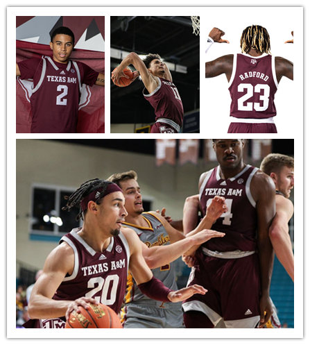  Mens Youth Texas A&M Aggies Custom Adidas 2022-23 Maroon College Basketball Game Jersey 