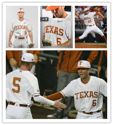  Mens Youth Texas Longhorns Custom Diamonds Nike 2019 White College Baseball Jersey 