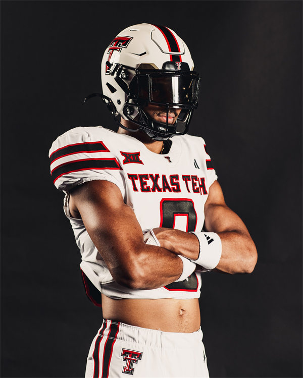  Mens Youth Texas Tech Red Raiders Custom Adidas 2024 White College Football Game Jersey 