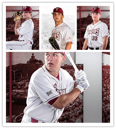  Mens Youth Troy Trojans Custom Adidas White College Baseball Game Jersey 