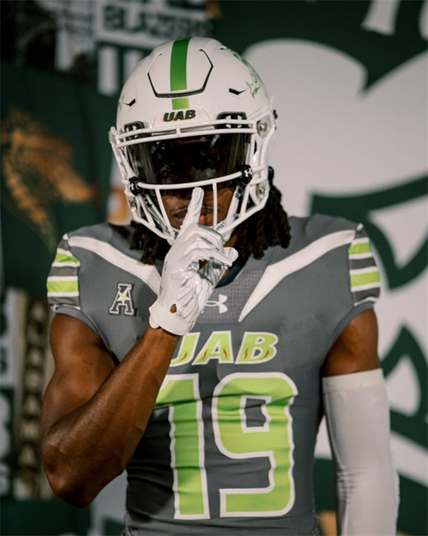  Mens Youth UAB Blazers Custom 2023 Grey College Football Game Jersey 