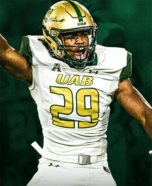  Mens Youth UAB Blazers Custom 2023 White College Football Game Jersey 