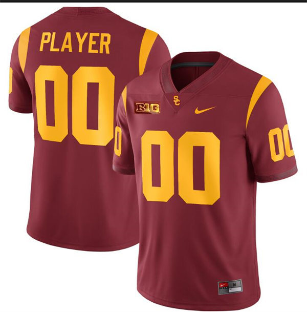  Mens Youth USC Trojans Custom Nike F.U.S.E. 2024 BIG Ten Cardinal Football Jersey 