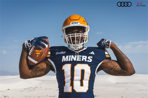  Mens Youth UTEP Miners Custom Adidas 2023 Navy Football Game Jersey 