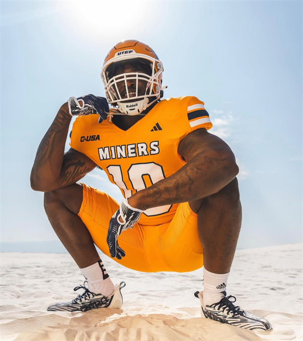  Mens Youth UTEP Miners Custom Adidas 2023 Orange Football Game Jersey 