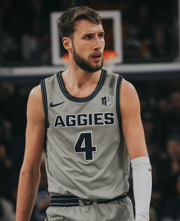  Mens Youth Utah State Aggies Custom 2024 Gray Aggies Basketball Game Jersey 