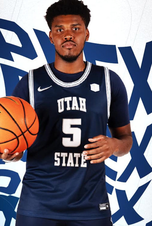  Mens Youth Utah State Aggies Custom 2024 Navy Utah State Basketball Game Jersey 