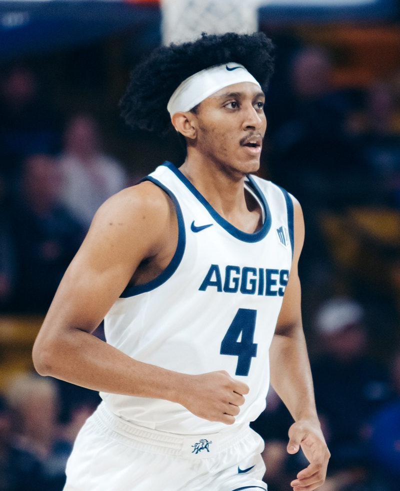  Mens Youth Utah State Aggies Custom 2024 White Aggies Basketball Game Jersey 