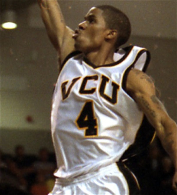  Mens Youth VCU Rams Custom White VCU College Basketball Game Jersey  