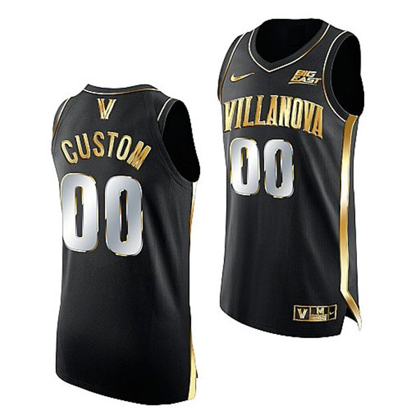  Mens Youth Villanova Wildcats Custom Nike Black Golden Edition Basketball Jersey 