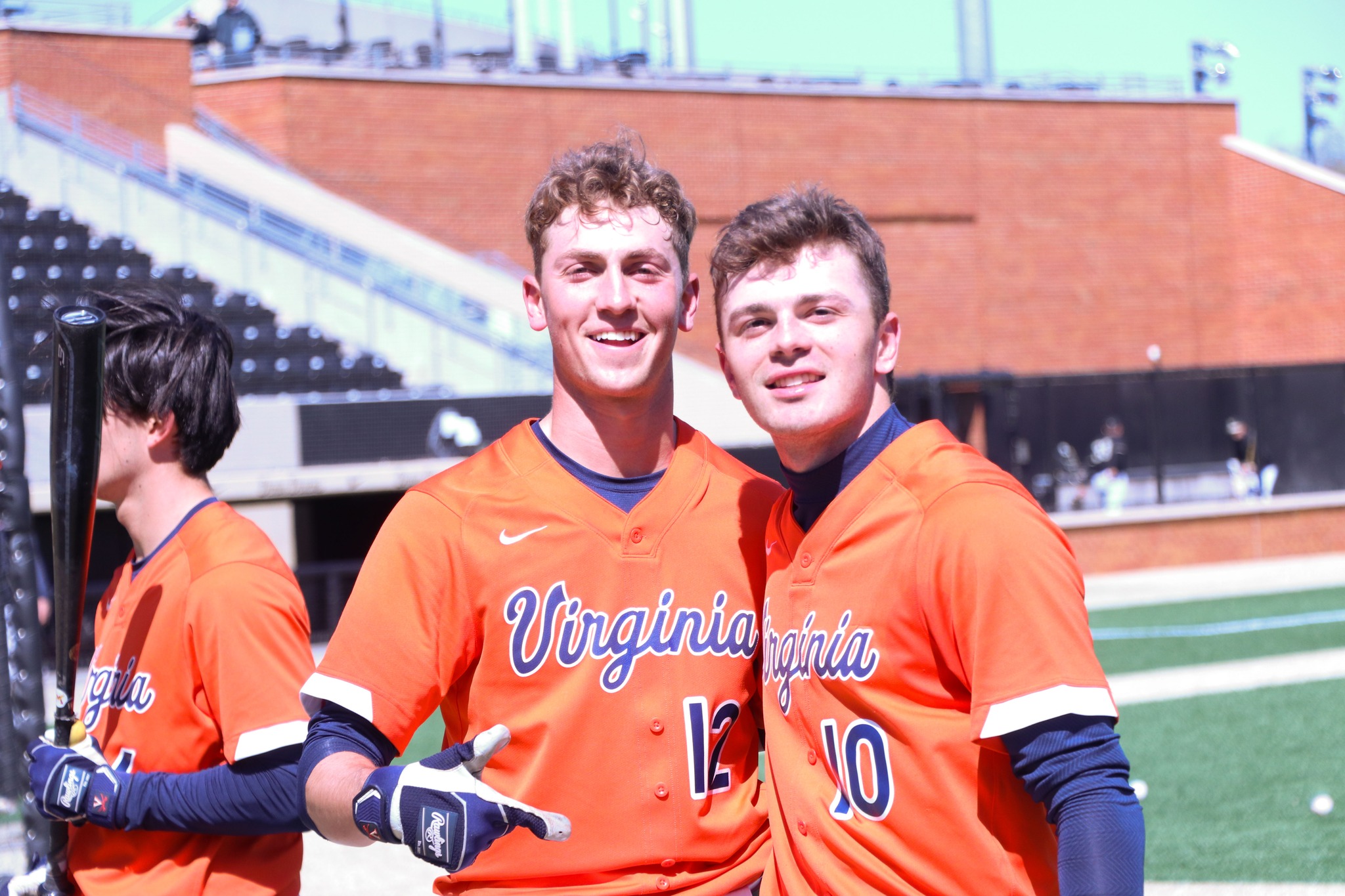  Mens Youth Virginia Cavaliers Custom Nike Orange Button Pullover 2023 College Baseball Game Jersey 