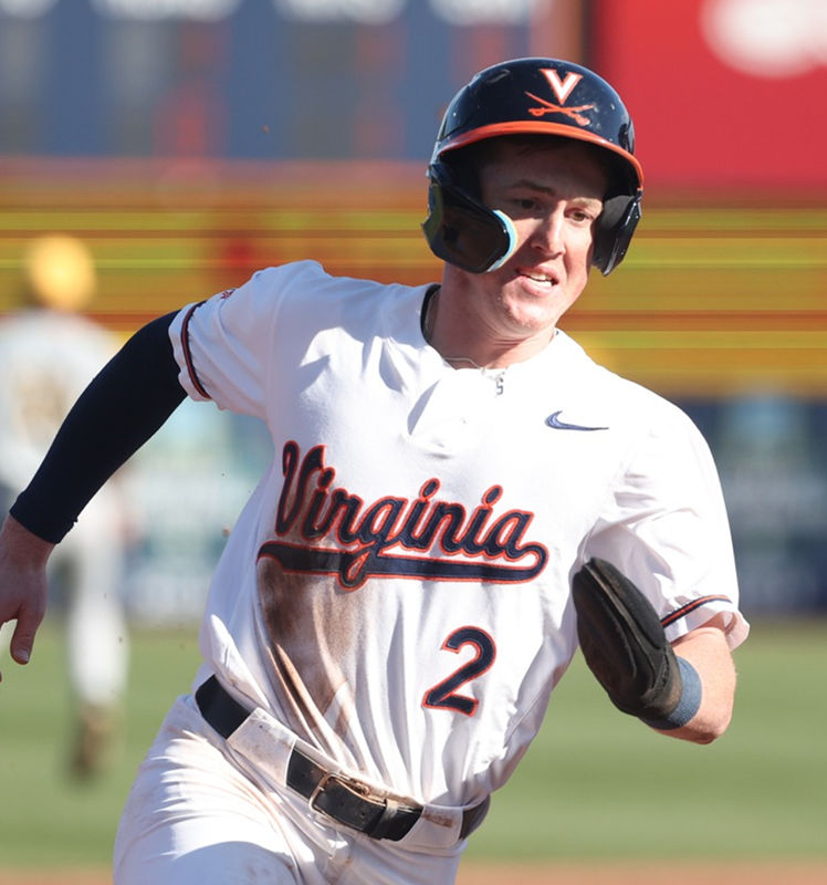 Mens Youth Virginia Cavaliers Custom Nike White two-Button Pullover 2023 College Baseball Game Jersey 